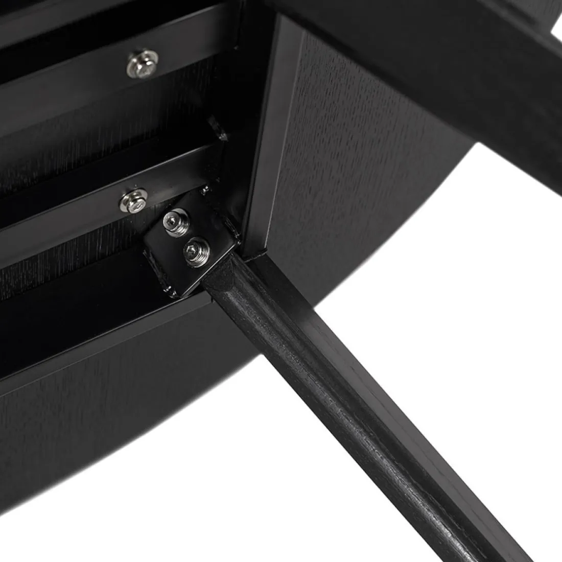 Table de cuisine ronde 'AMY' noire