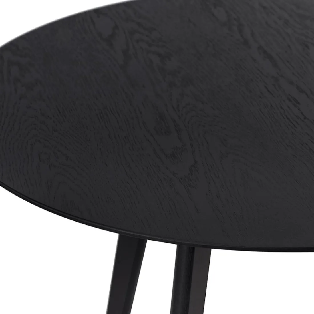 Table de cuisine ronde 'AMY' noire