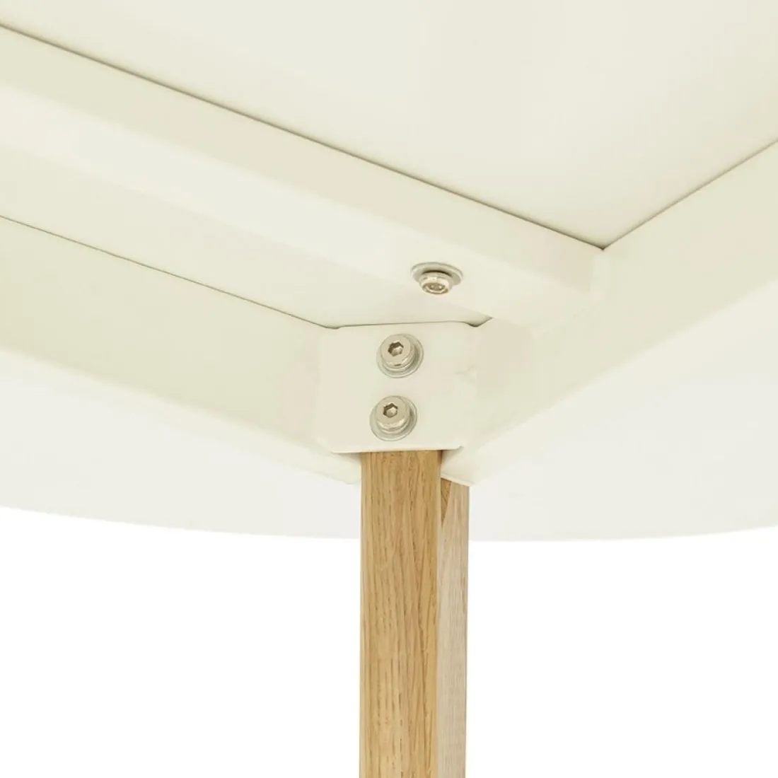 Table de cuisine ronde 'MIDY' blanche style scandinave