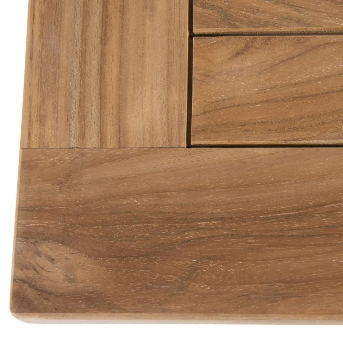 Table de jardin 8/10 personnes - rectangulaire scandi extensible 180/240x100 cm en bois Teck