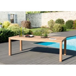 Table de jardin 6/8 personnes - VIESTE 220 x 100 cm en bois Teck