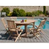 Table de jardin 6/8 personnes - ovale extensible 150/200*90 cm en bois Teck