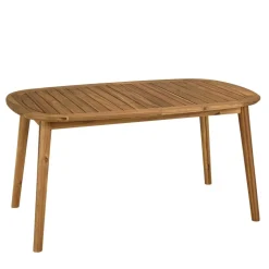 Table de jardin en acacia huilé extensible