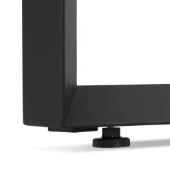 Table de réunion ou bureau bench 'BAKUS SQUARE' en bois finition Noyer et métal noir