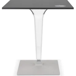 Table de terrasse carrée 'LIMPID' noire intérieur et extérieur