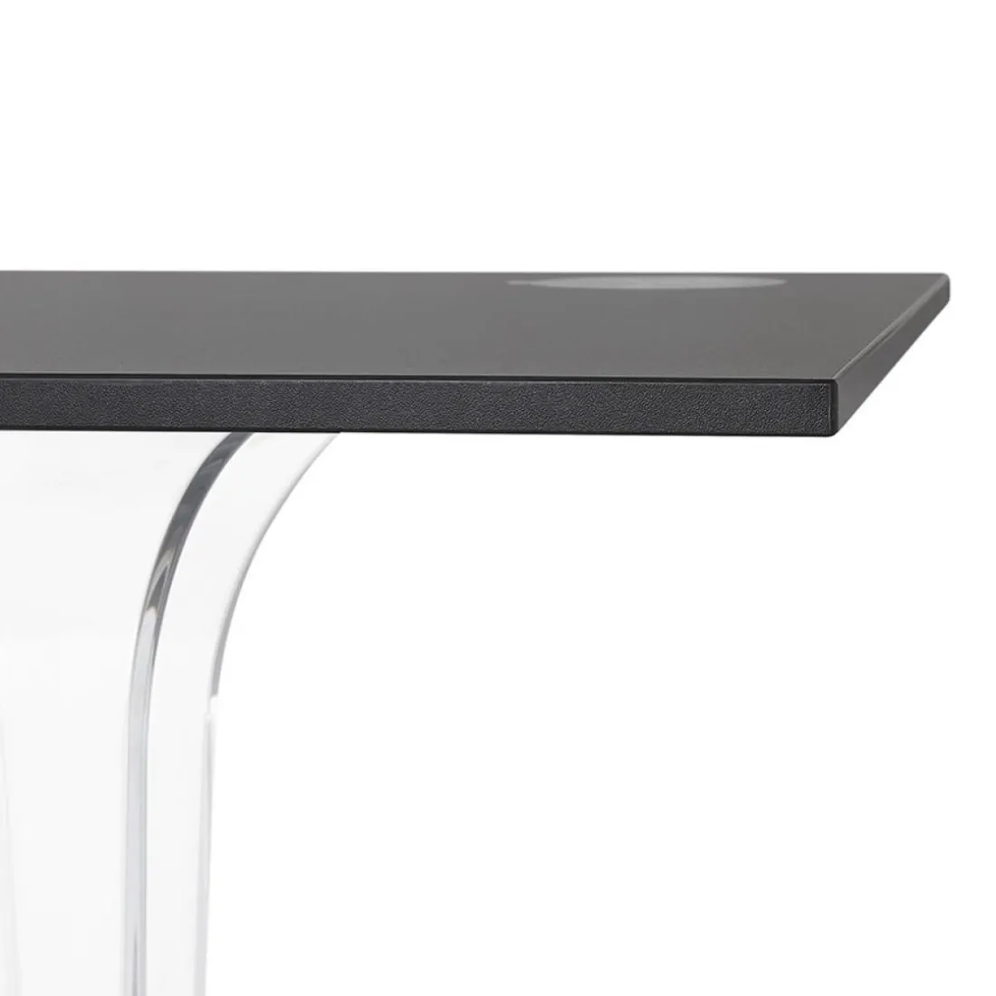 Table de terrasse carrée 'LIMPID' noire intérieur et extérieur