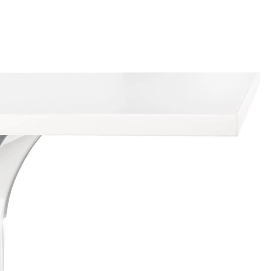 Table de terrasse carrée 'LIMPID' blanche intérieur et extérieur