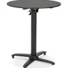 Table de terrasse pliable 'COMPAKT' ronde noire
