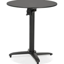 Table de terrasse pliable 'COMPAKT' ronde noire