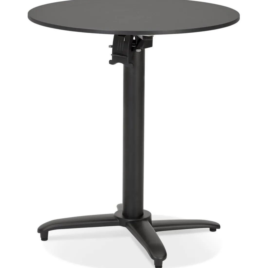 Table de terrasse pliable 'COMPAKT' ronde noire