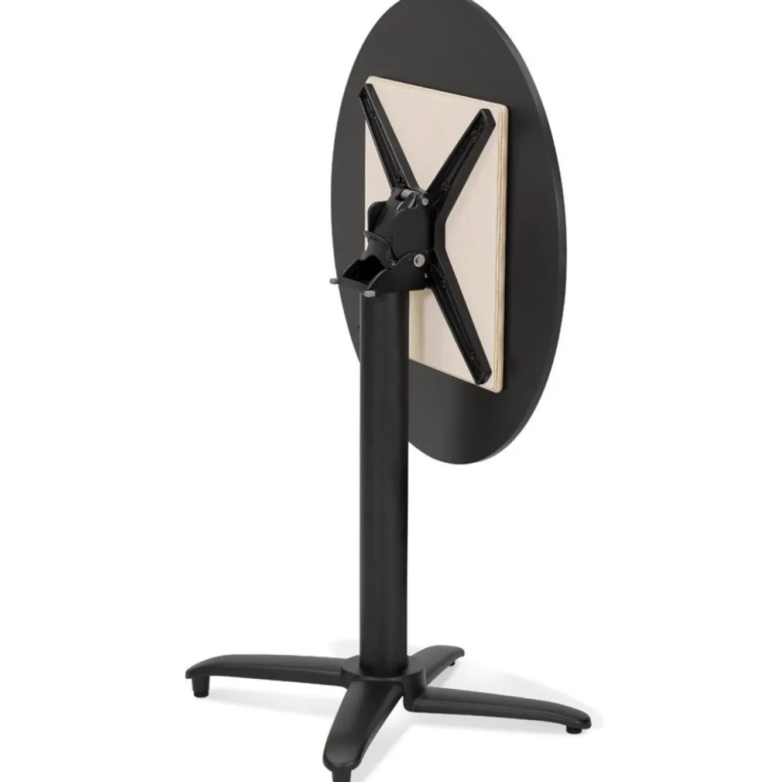 Table de terrasse pliable 'COMPAKT' ronde noire