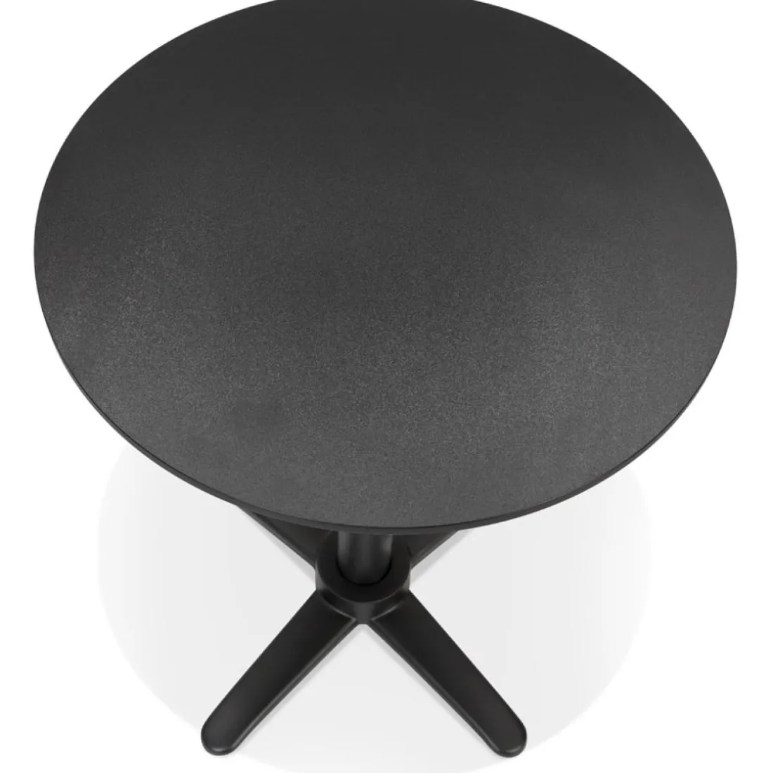 Table de terrasse pliable 'COMPAKT' ronde noire