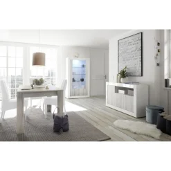 Table extensible Console chene pino blanc