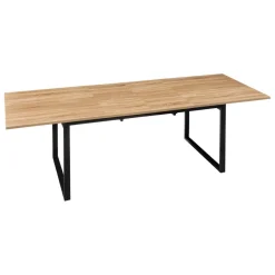 Table extensible effet chêne naturel