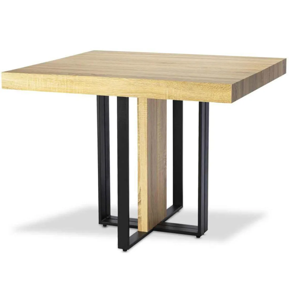 Table Extensible TERESA Chêne Clair Pieds Noir