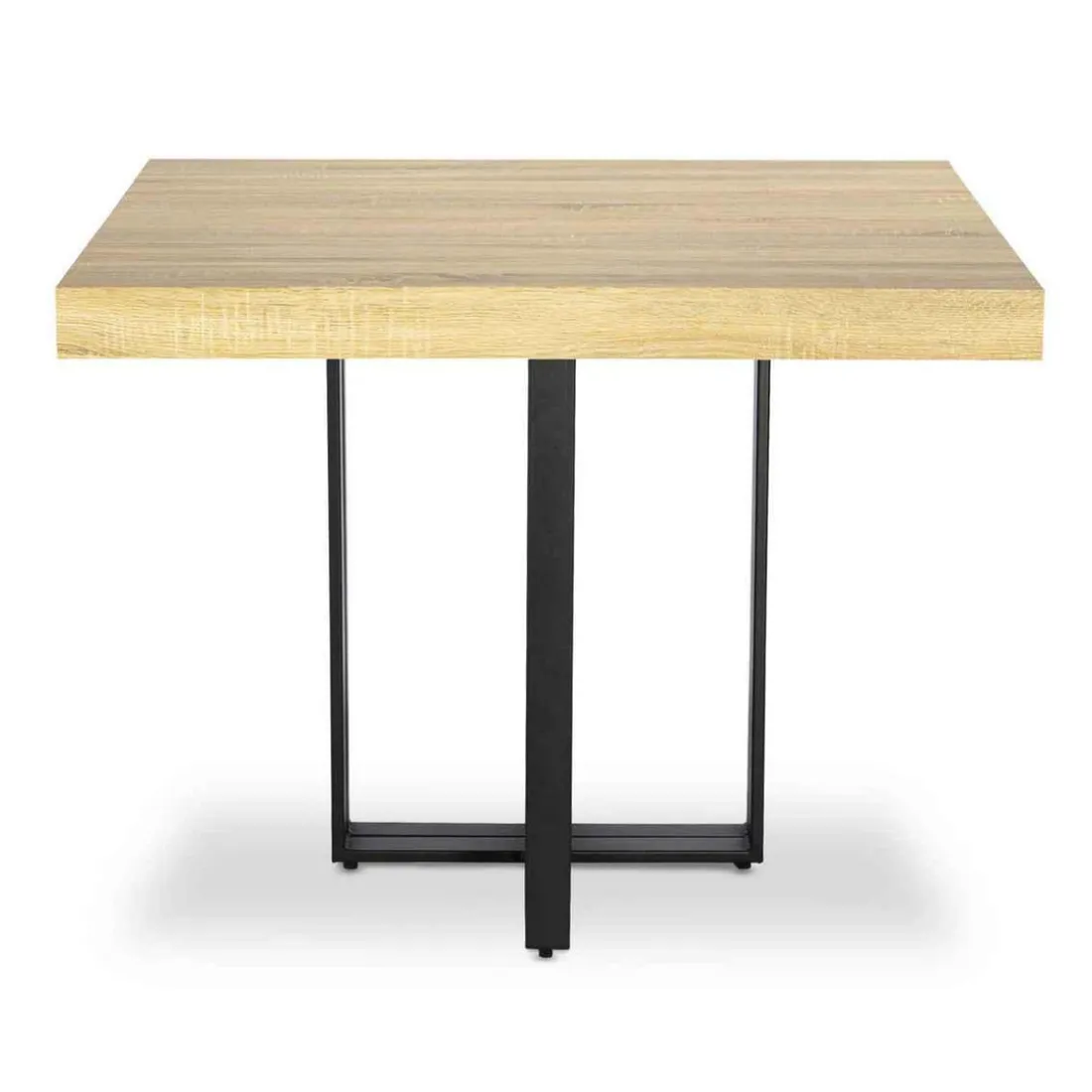 Table Extensible TERESA Chêne Clair Pieds Noir