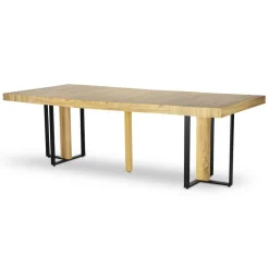 Table Extensible TERESA Chêne Clair Pieds Noir