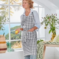 Tablier adulte vichy DOULIATAB - gris