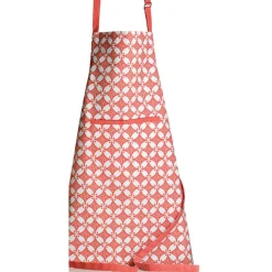 Tablier de cuisine enduit Fatou recyclé Corail 72 x 85