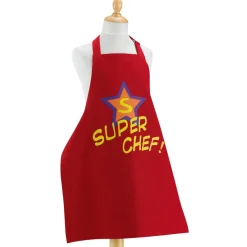 Tablier de cuisine enfant Super Chef recyclé Rouge 52 x 63
