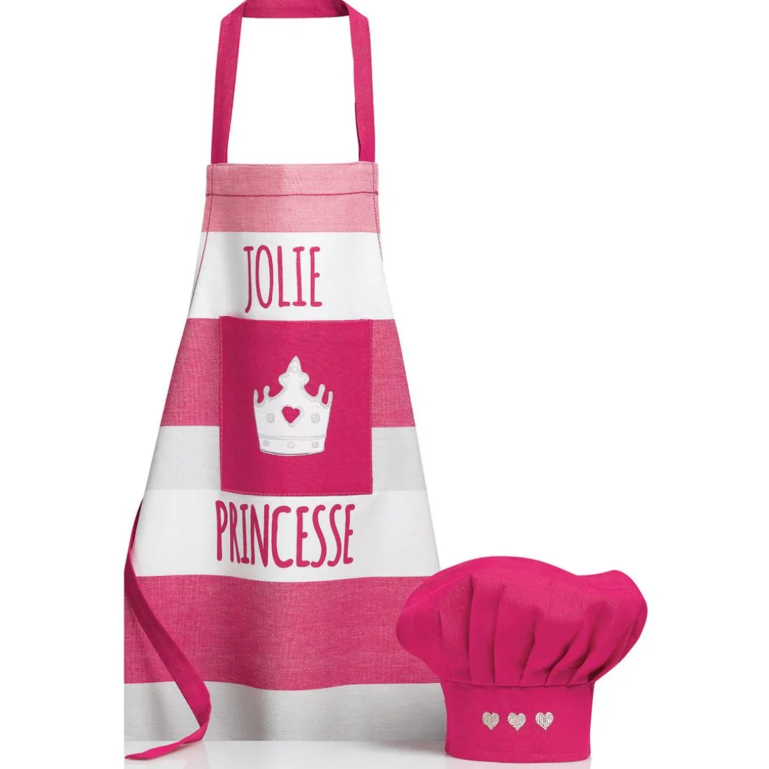 Tablier de cuisine enfant et Toque enfant Sissi Rose 52 x 63