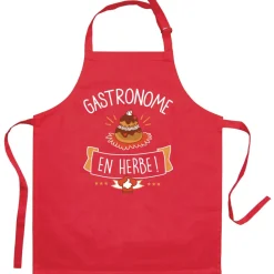 Tablier de cuisine enfant Gastronome recyclé Rouge 52 x 63