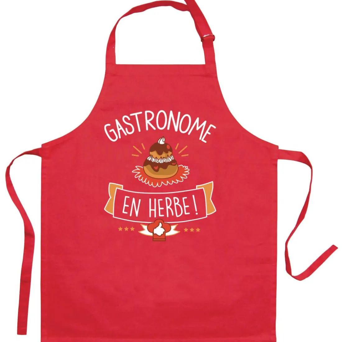Tablier de cuisine enfant Gastronome recyclé Rouge 52 x 63