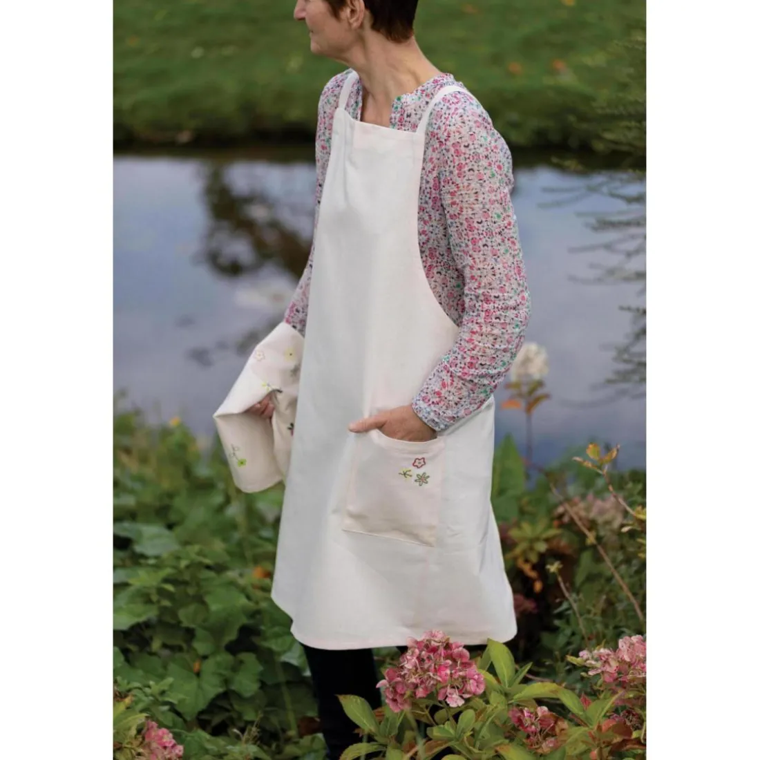 Tablier de cuisine Gardenia recyclé Ecru