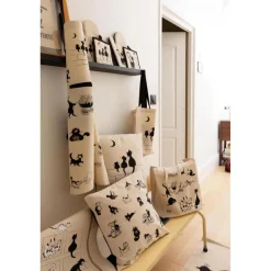 Tablier de cuisine imprimé Dubout 3 chats Beige 72 x 85