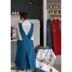 Tablier de cuisine japonais recyclé Tour Eiffel Ombre 125 x 85