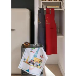 Tablier de cuisine japonais recyclé Tour Eiffel Ombre 125 x 85