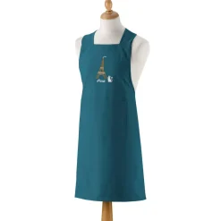 Tablier de cuisine japonais recyclé Tour Eiffel Paon 125 x 85