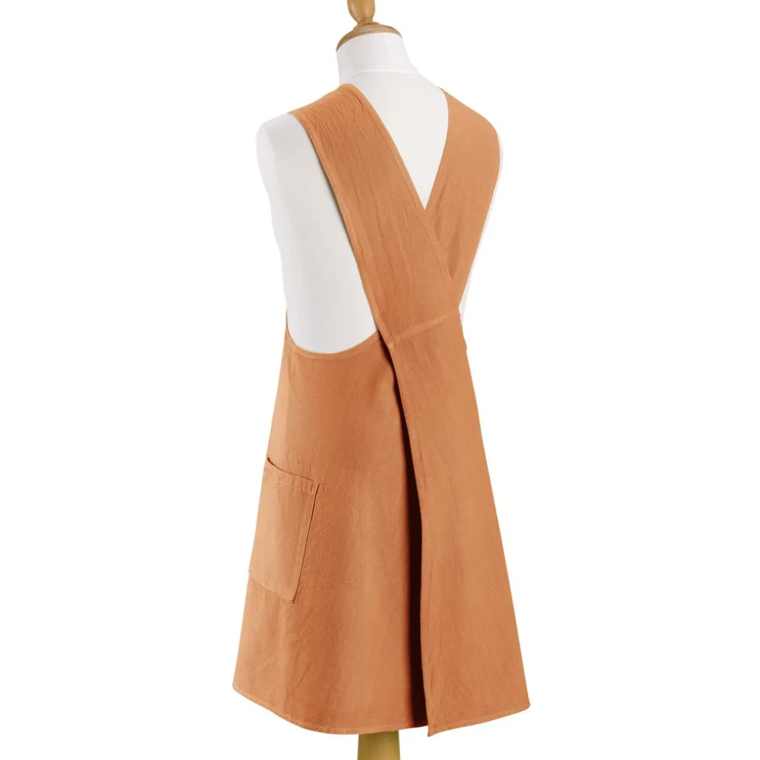 Tablier de cuisine japonais recyclé Haru Caramel 78 x 100