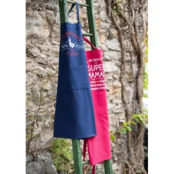 Tablier de cuisine Papa poule recyclé Indigo 72 x 90