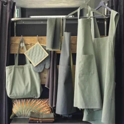 Tablier de cuisine recyclé Ada Matcha 72 x 85