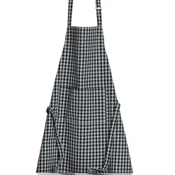 Tablier de cuisine recyclé Billie Noir/gris 80 x 85