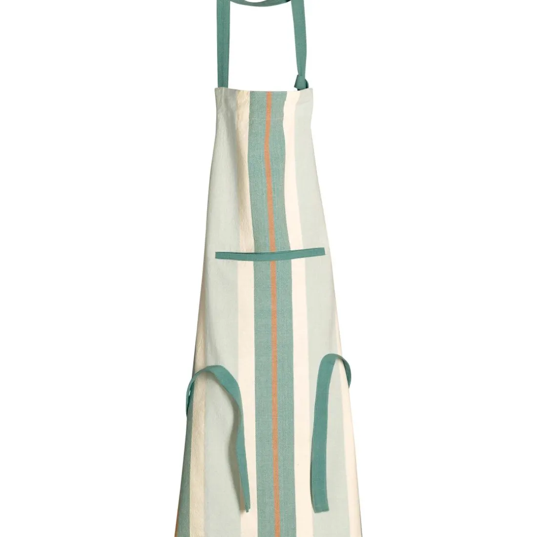Tablier de cuisine recyclé YUNA avec poche Vert eau 72 x 85