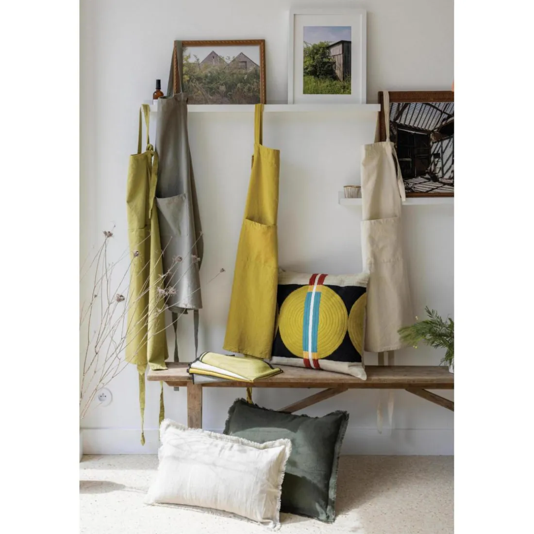 Tablier de cuisine recyclé Ada Ombre 72 x 85