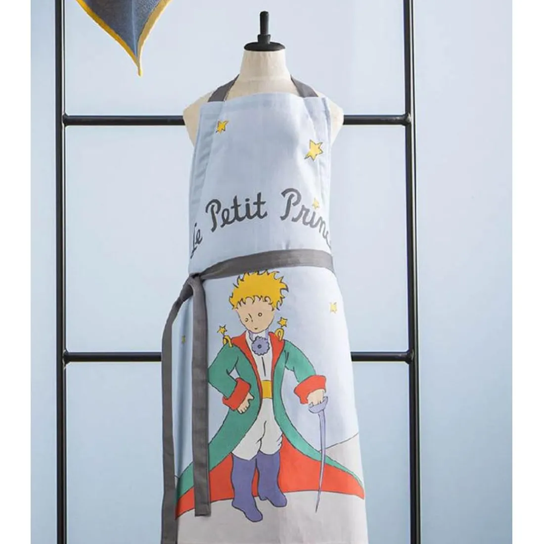 Tablier enfant imprimé en coton, LE PETIT PRINCE Bleu