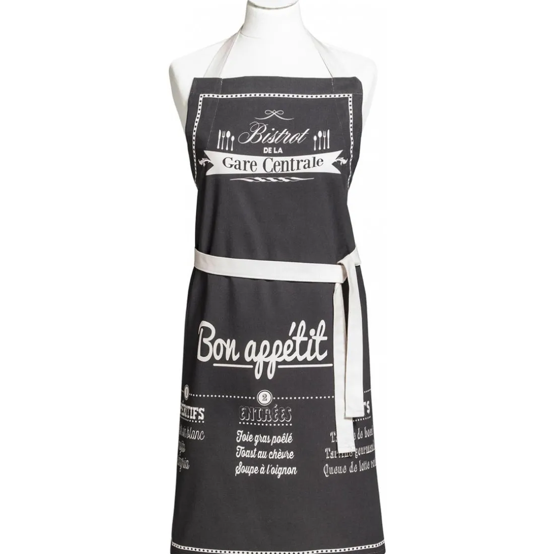 Tablier Imprimé En Coton - BON APPÉTIT - 85 x 76 cm