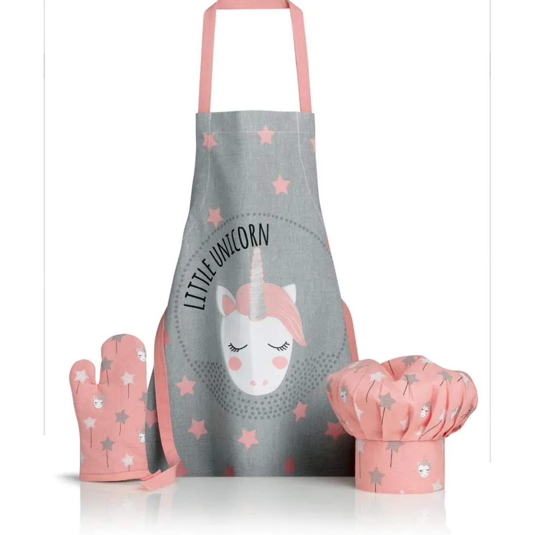 Tablier, toque et gant de cuisine Unicorn Perle 52 x 63
