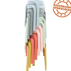 Tabouret bas empilable 'POMPA' en matière plastique vert clair