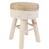 Tabouret Blanc et bois ANTONIO