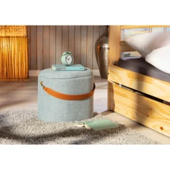 Tabouret Coffre Gris SAVANA
