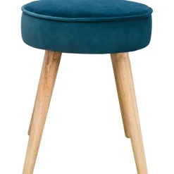 Tabouret En Velours Bleu Foncé VELVET