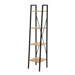 Étagère colonne 4 niveaux en bois Beige