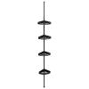 Étagère de douche télescopique rectangle noir