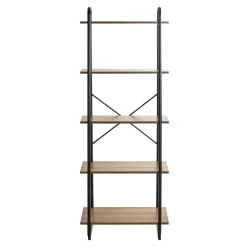étagère de rangement en métal laqué noir