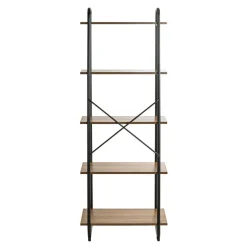 étagère de rangement en métal laqué noir