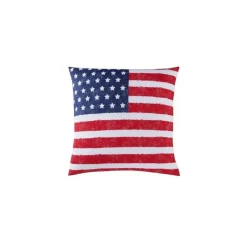 Taie de traversin coton US FLAG - Vichy Bleu